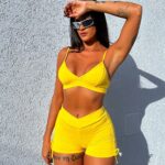 SHORT AURA AMARELO