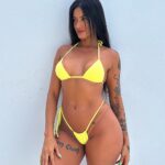 BIQUÍNI RIHANNA AMARELO LIMÃO PINGENTE