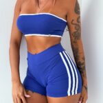 SHORT LISTRA AZUL BIC