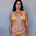 BIQUÍNI DE FITA MOSTARDA&CREME